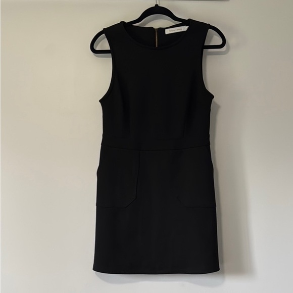 Bishop + Young Gemma Faux Suede Black Sleeveless Dress - Picture 4 of 5